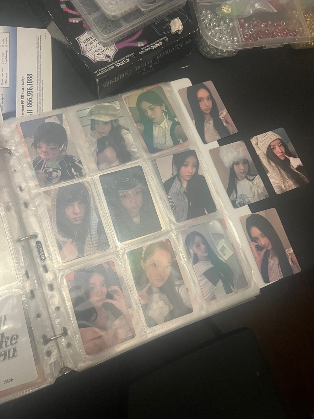 12 Illit lomo photocards and 1 official super real me photocard